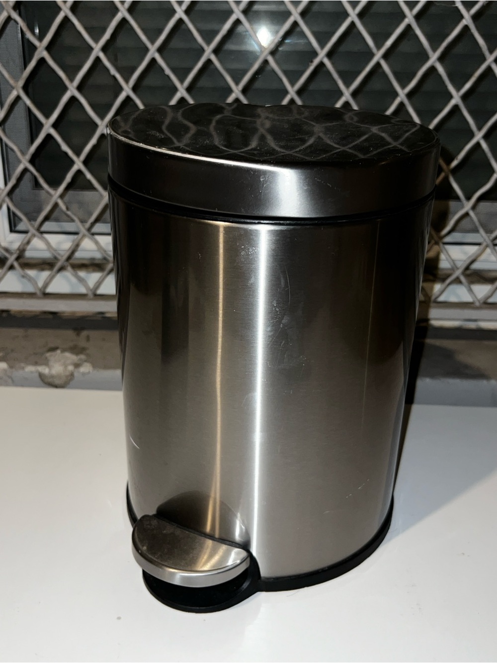 Stainless Steel Step Trash Can - Silver